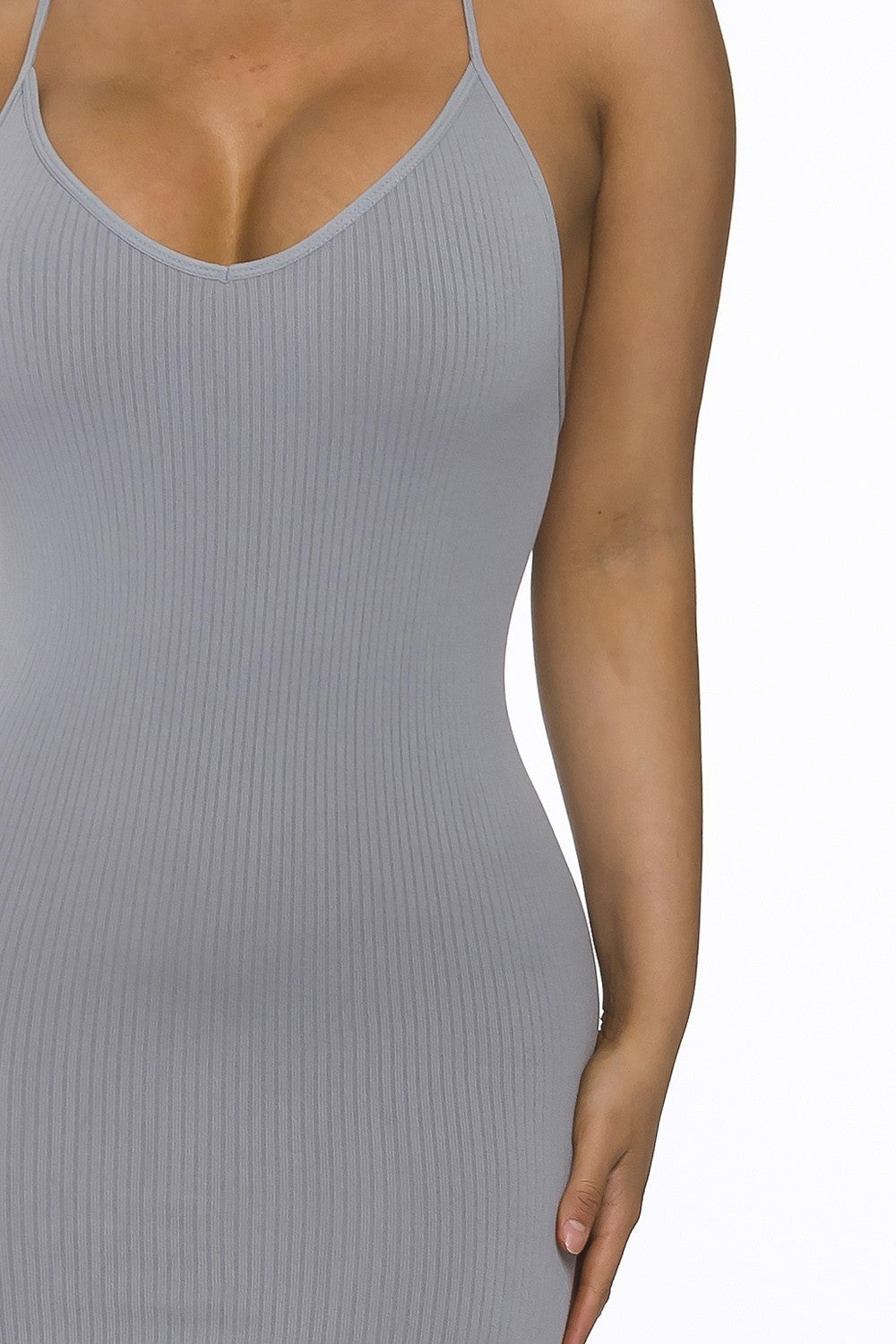 Sleek Allure Ribbed Maxi Dress