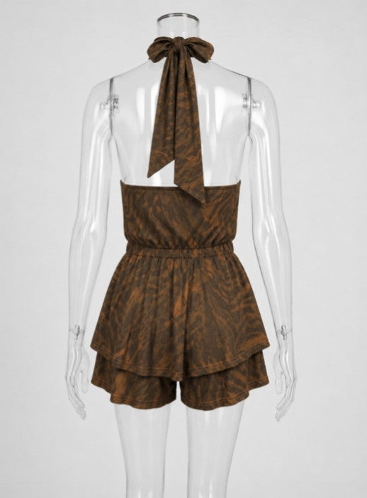 Wild Side Halter Romper