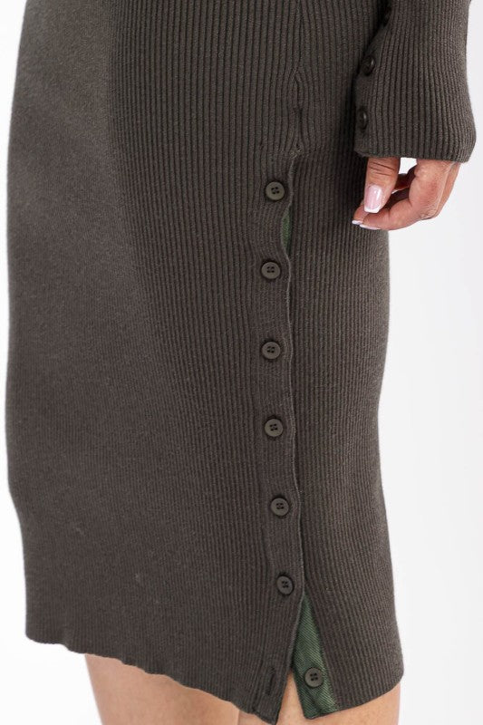 After Hours Ribbed Midi Dress