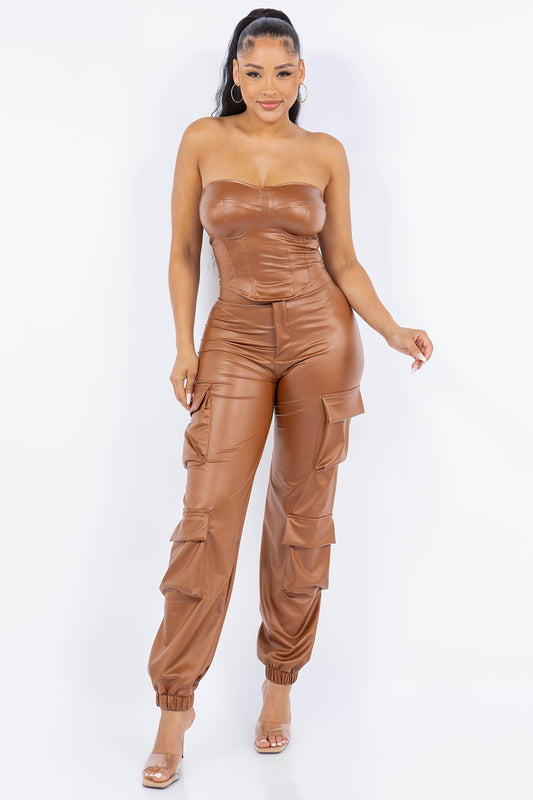 High Status Faux Leather Cargo Set