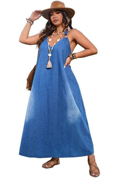 Easy Breeze Denim Maxi Dress