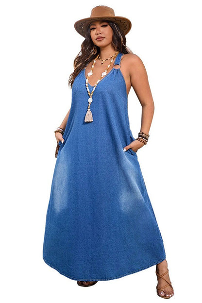 Easy Breeze Denim Maxi Dress