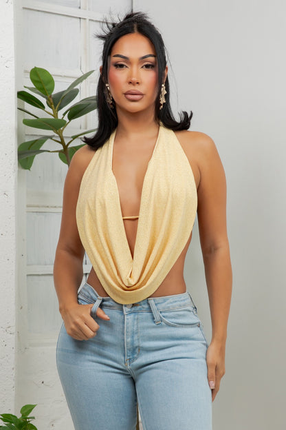Shine Bright Glitter Halter Top