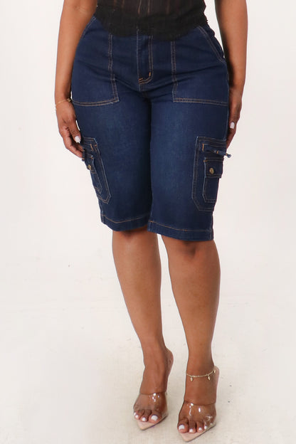 Utility Chic Cargo Biker Shorts