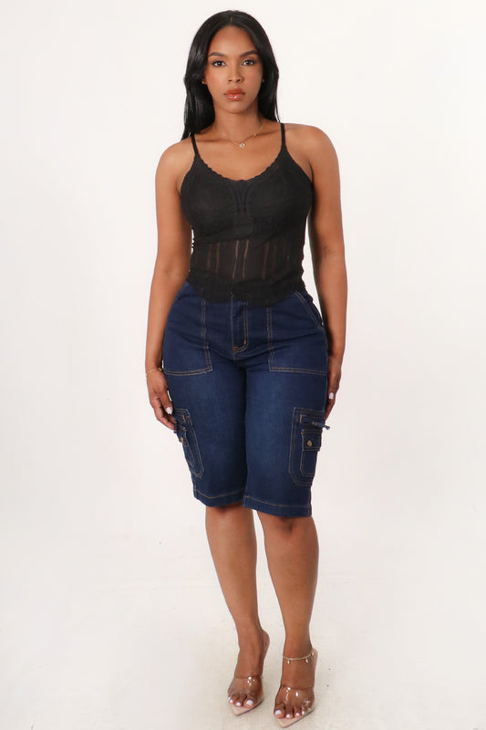 Utility Chic Cargo Biker Shorts