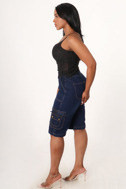 Utility Chic Cargo Biker Shorts
