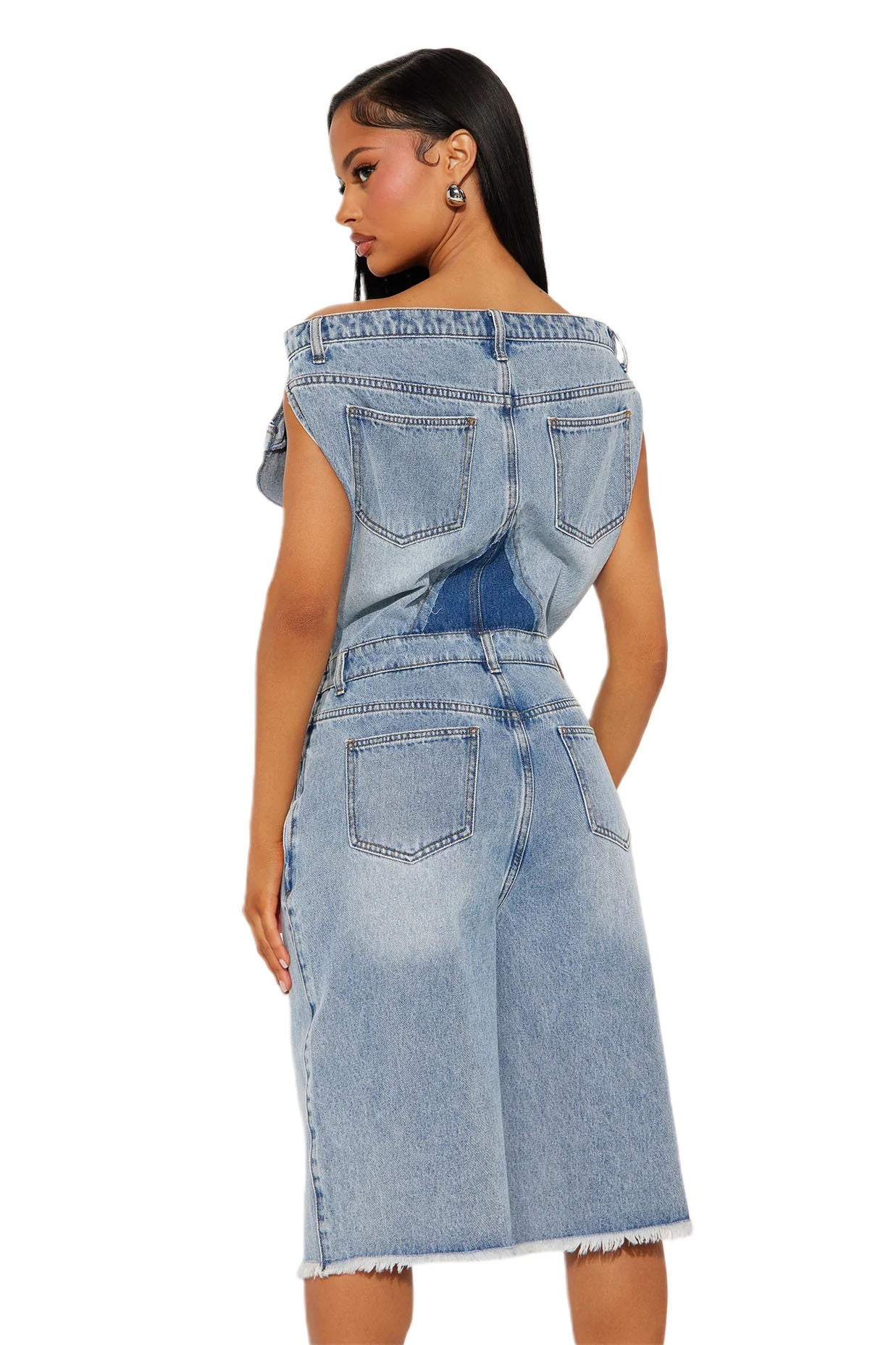 Off‑Duty Denim Muse Bermuda Romper
