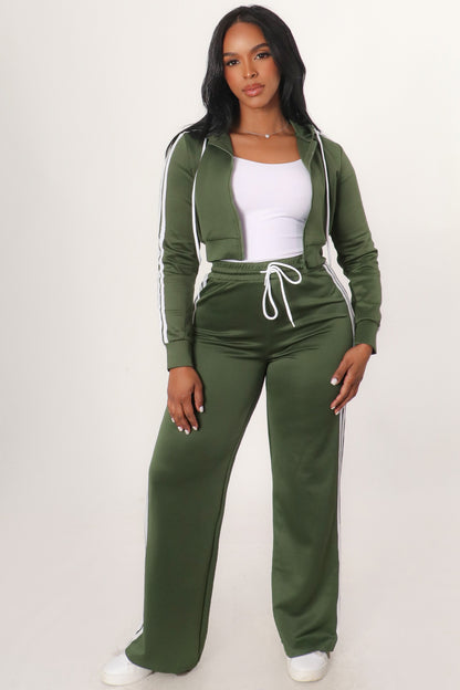 Allure Mode Zip-Up Tracksuit Set