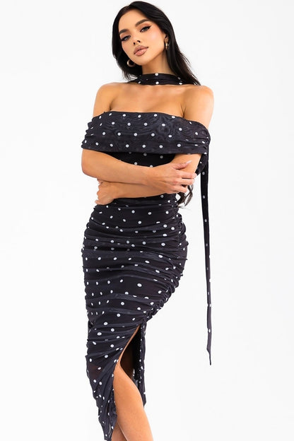 Polka Dot & Unbothered Midi Dress