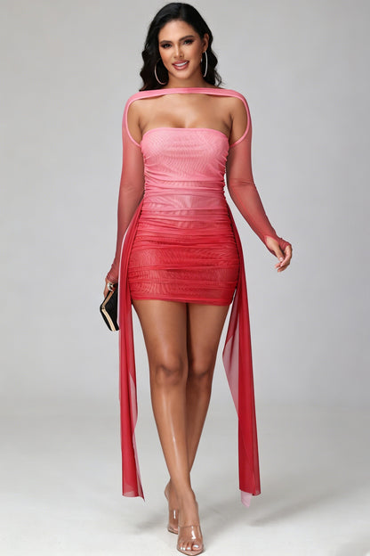 Matilda Sheer Ruched Dress