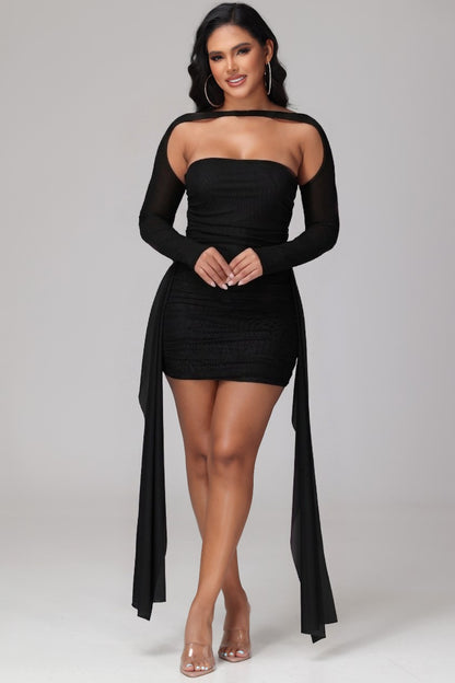 Matilda Sheer Ruched Dress
