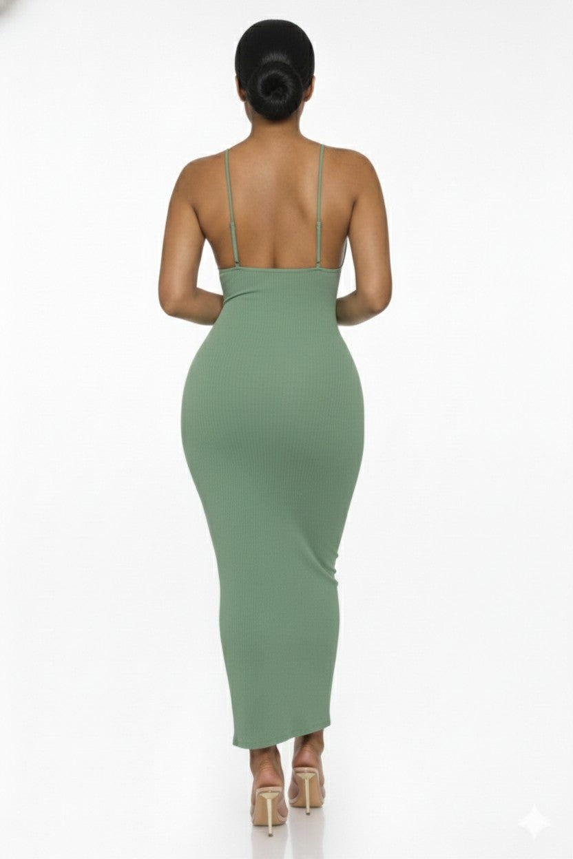 Second Skin Ribbed Maxi Dress
