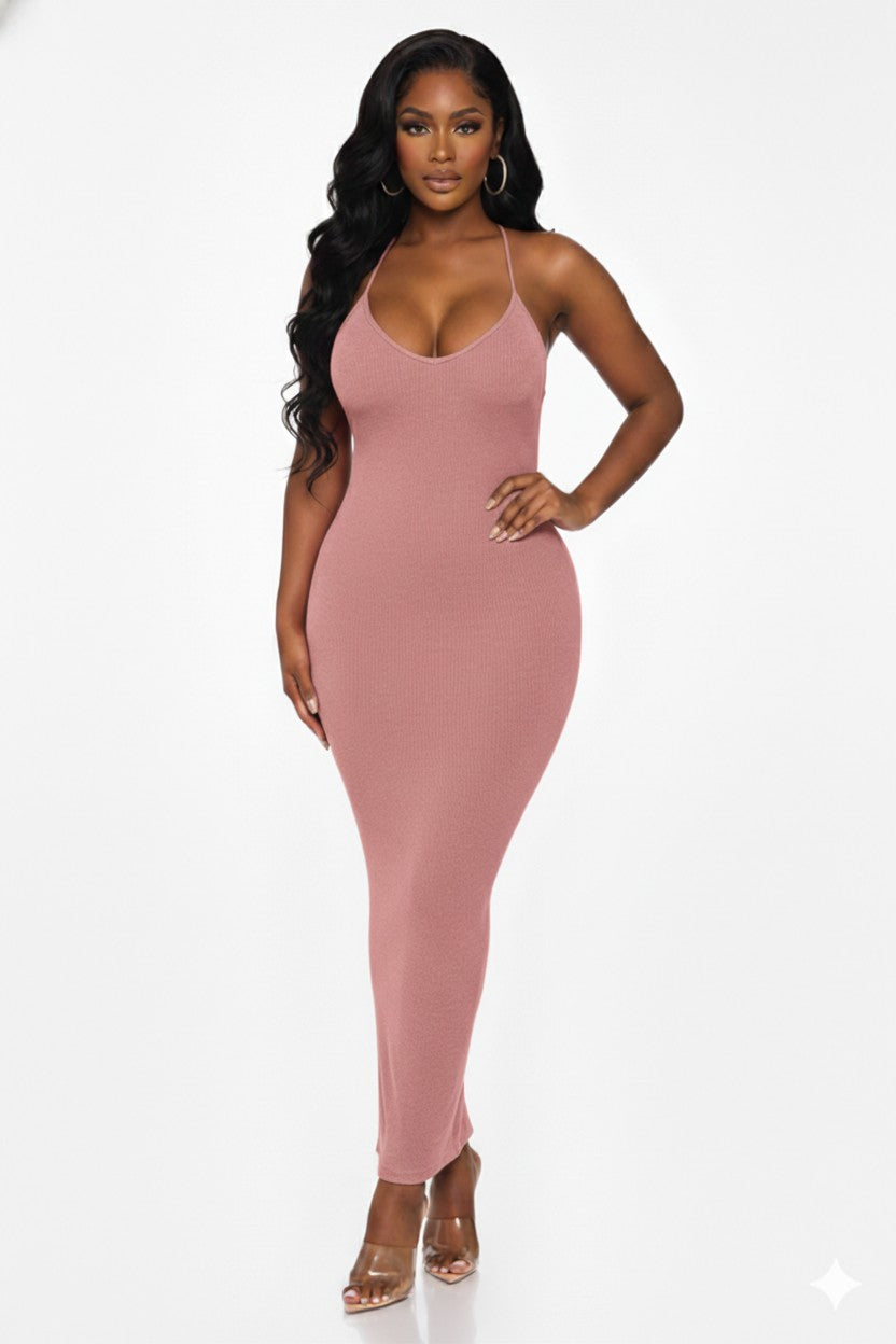 Second Skin Ribbed Maxi Dress