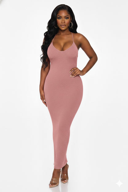 Second Skin Ribbed Maxi Dress