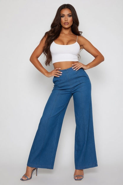 Elevated Edge Wide‑Leg Jeans