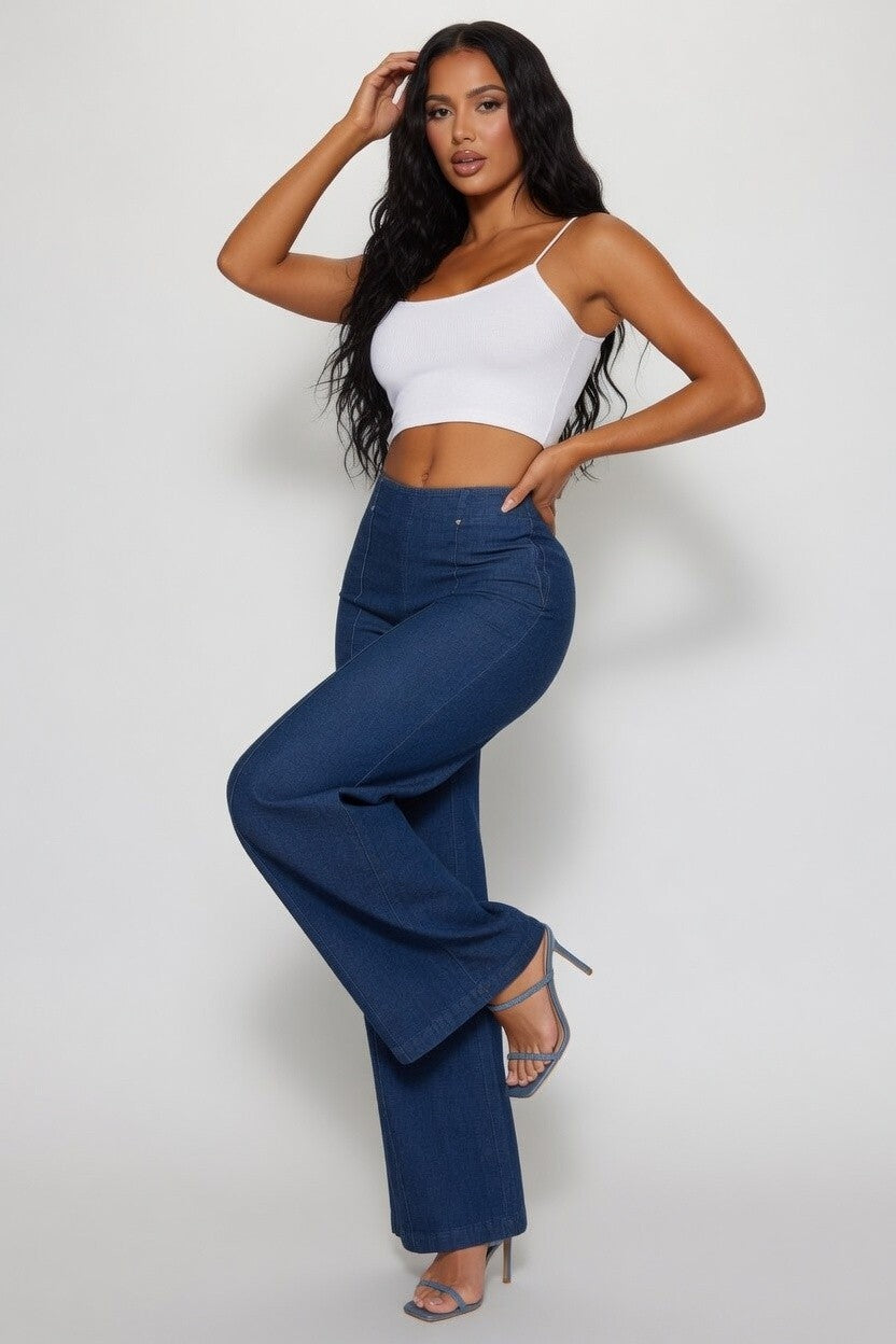 Elevated Edge Wide‑Leg Jeans
