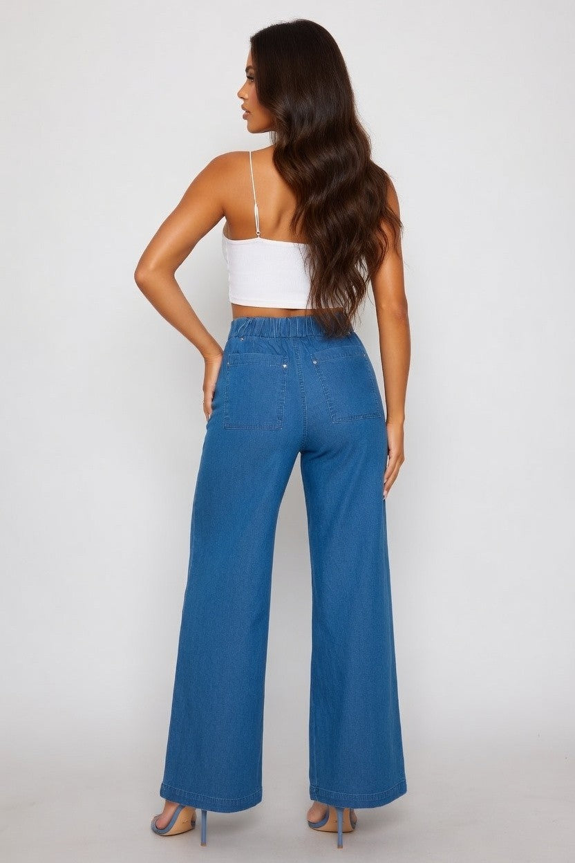 Elevated Edge Wide‑Leg Jeans