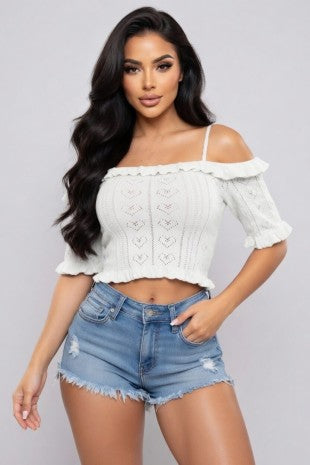 Sweetheart Pointelle  Top