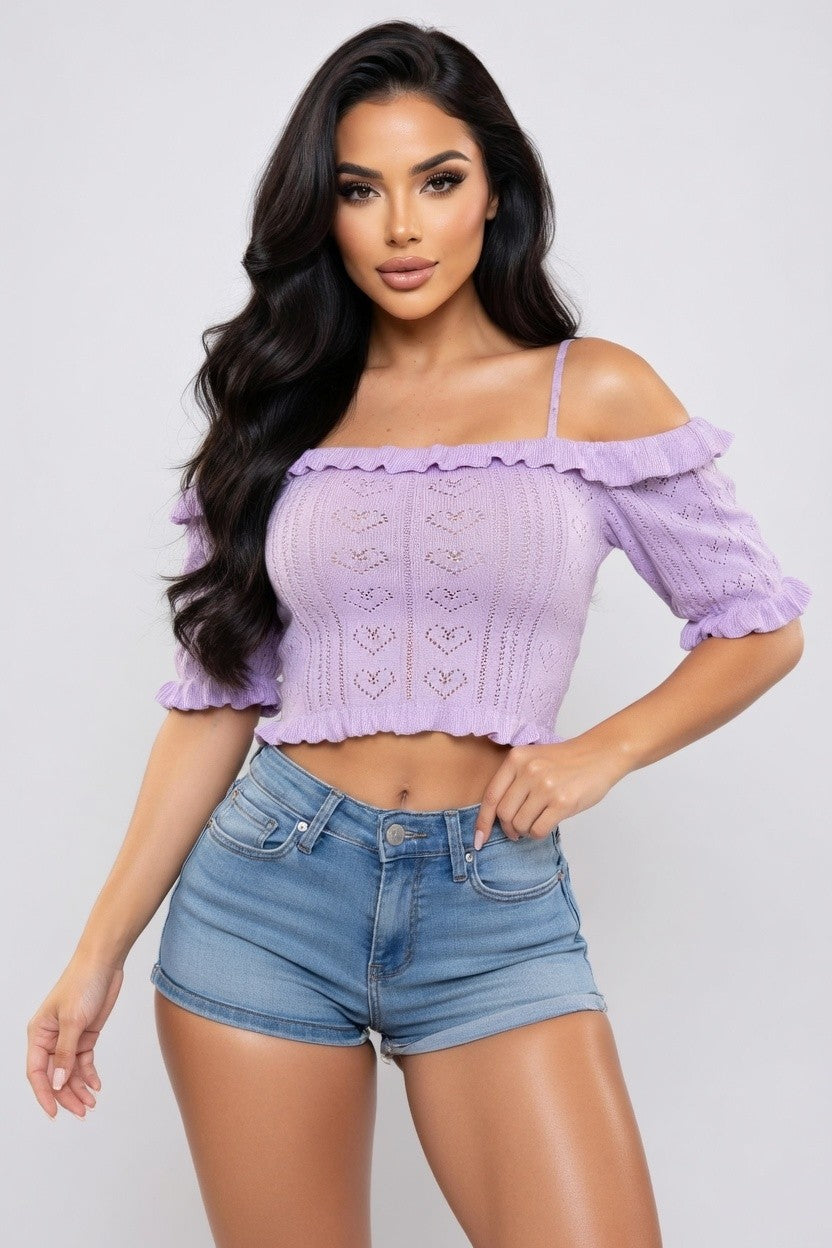 Sweetheart Pointelle Top – Pure Envy
