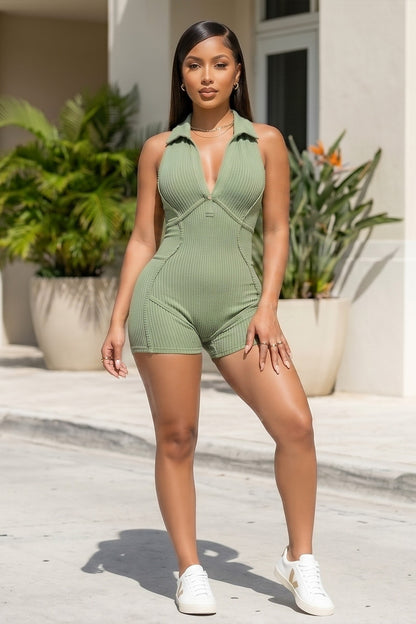 Body Language Ribbed Romper