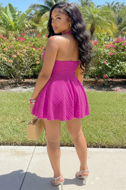 Main Character Halter Mini Dress