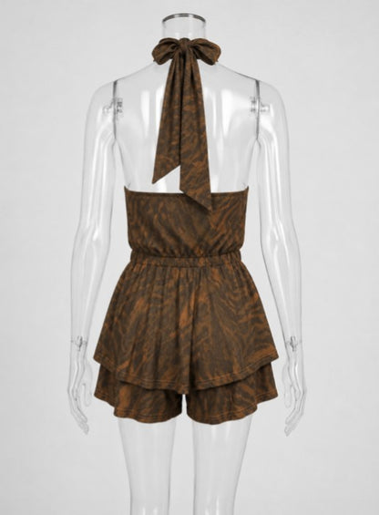Wild Side Halter Romper