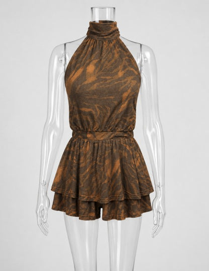 Wild Side Halter Romper