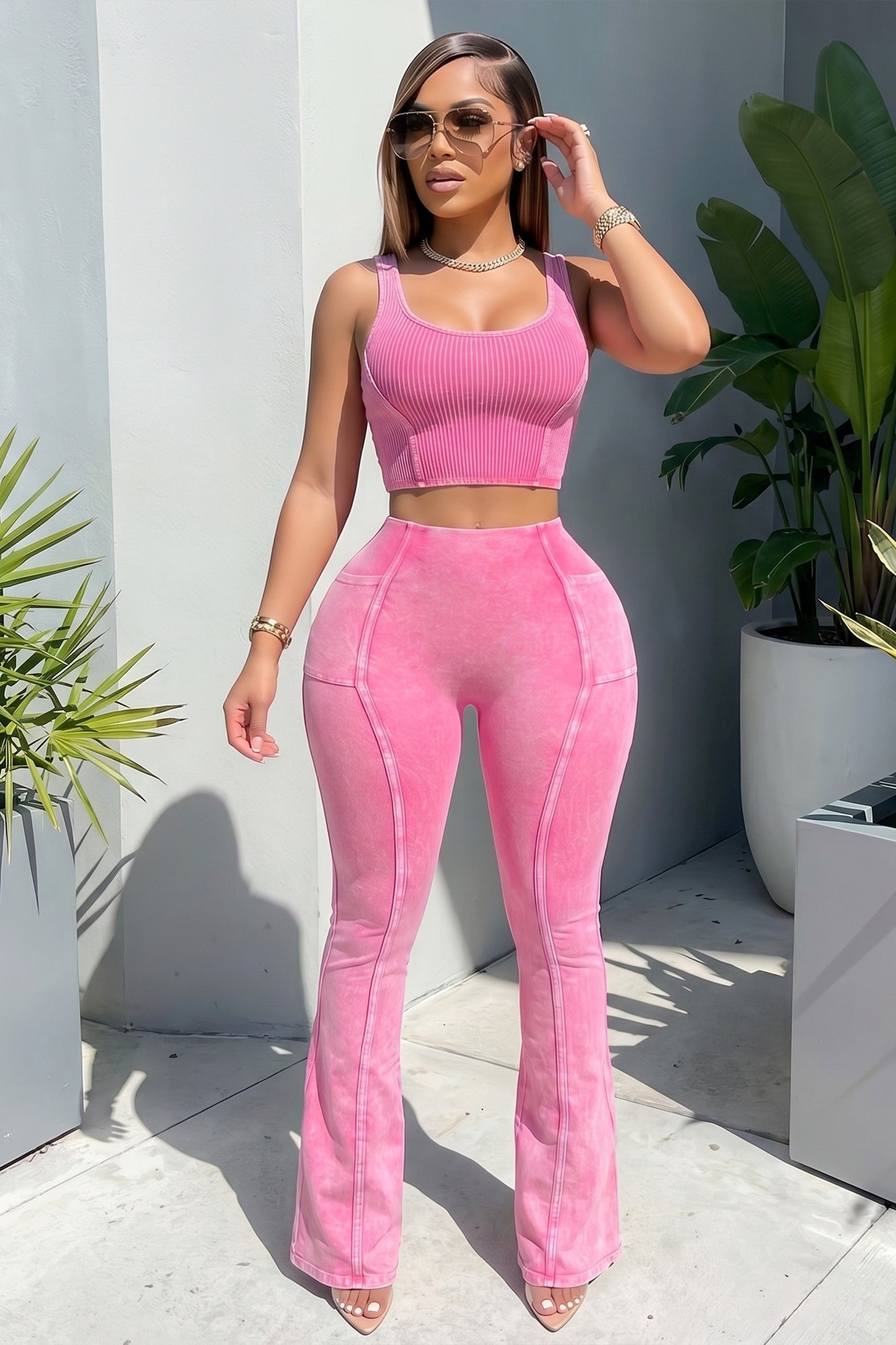 Sculpt Flex Mineral Wash Pant Set