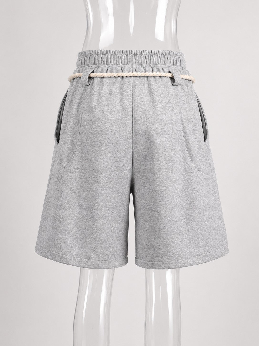 Weekend Ease Rope Belt Shorts