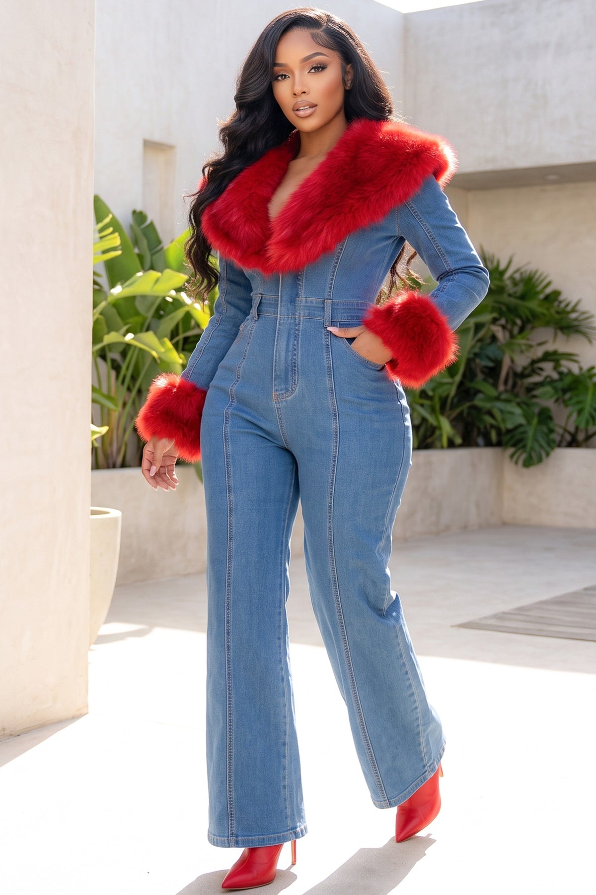 Ruby Luxe Denim Jumpsuit