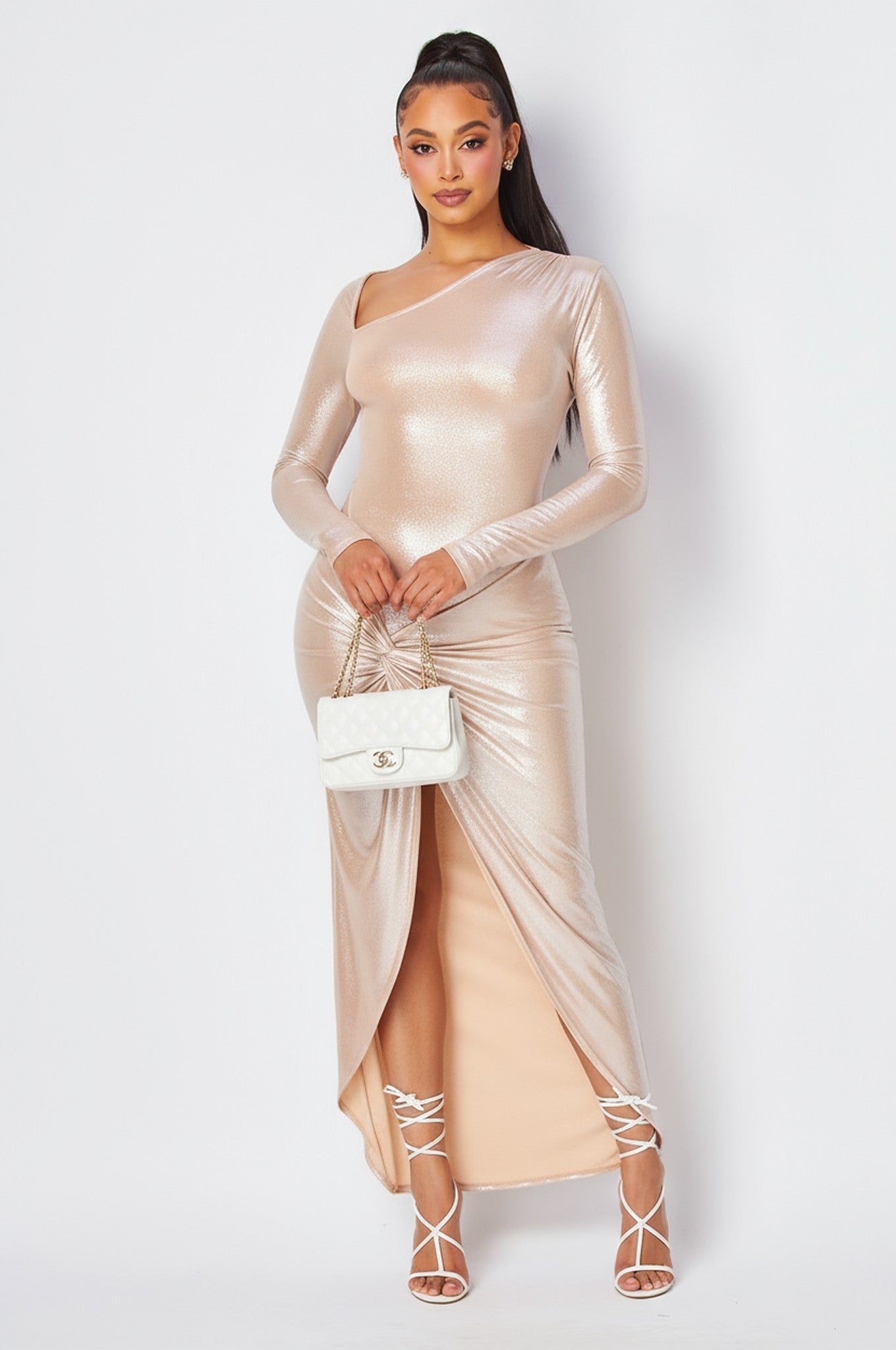Celestial Shine One-Shoulder Dress