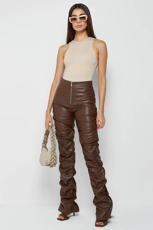 Stacked Envy Faux Leather Pants