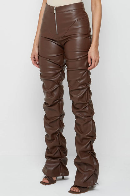 Stacked Envy Faux Leather Pants