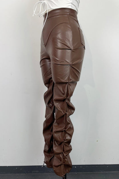 Stacked Envy Faux Leather Pants
