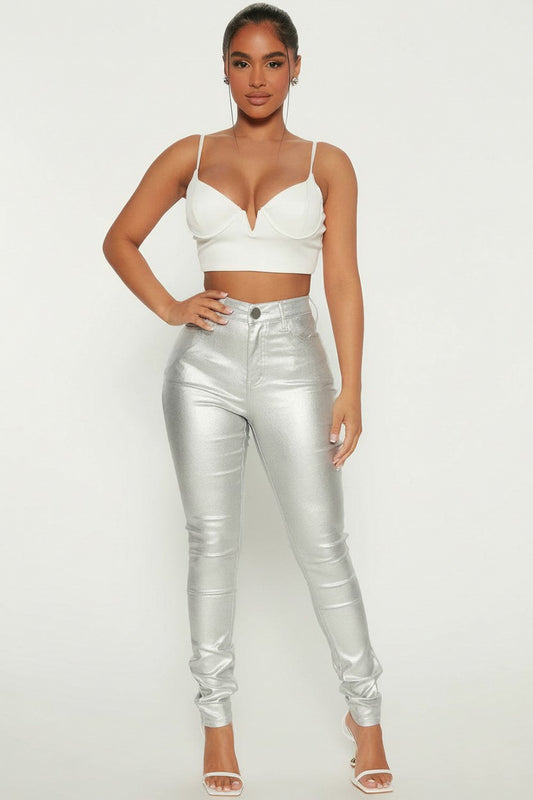 After Dark Metallic Skinny Pants