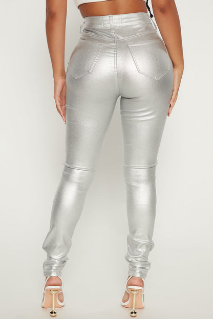 After Dark Metallic Skinny Pants