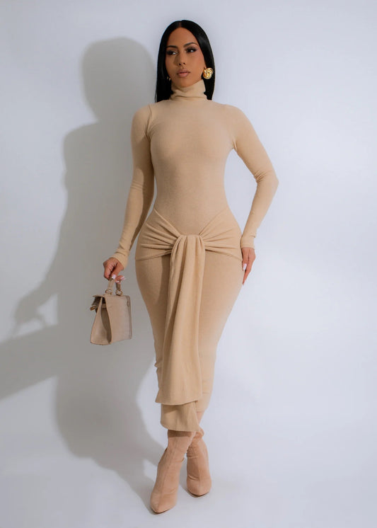 Soft Spoken Heat Midi Dress