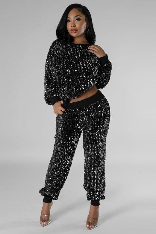 Glow Season Sequin Lounge Set