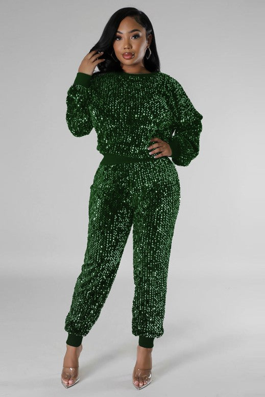 Glow Season Sequin Lounge Set
