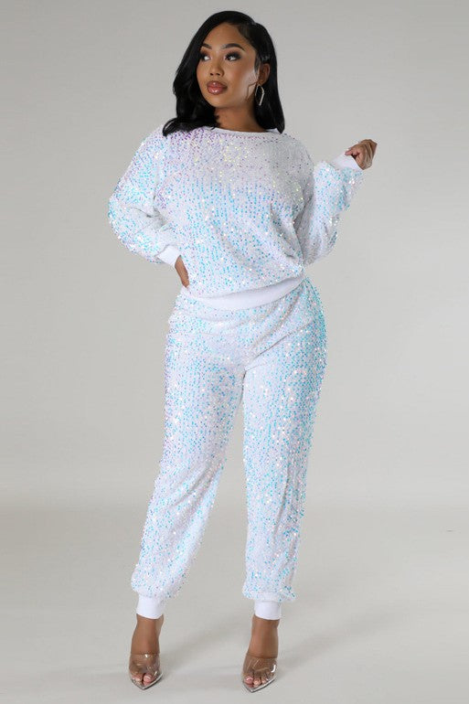 Glow Season Sequin Lounge Set
