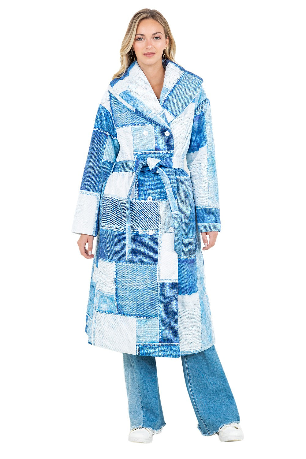 Blueprint Belle Patchwork Puffer Coat