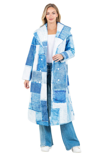 Blueprint Belle Patchwork Puffer Coat