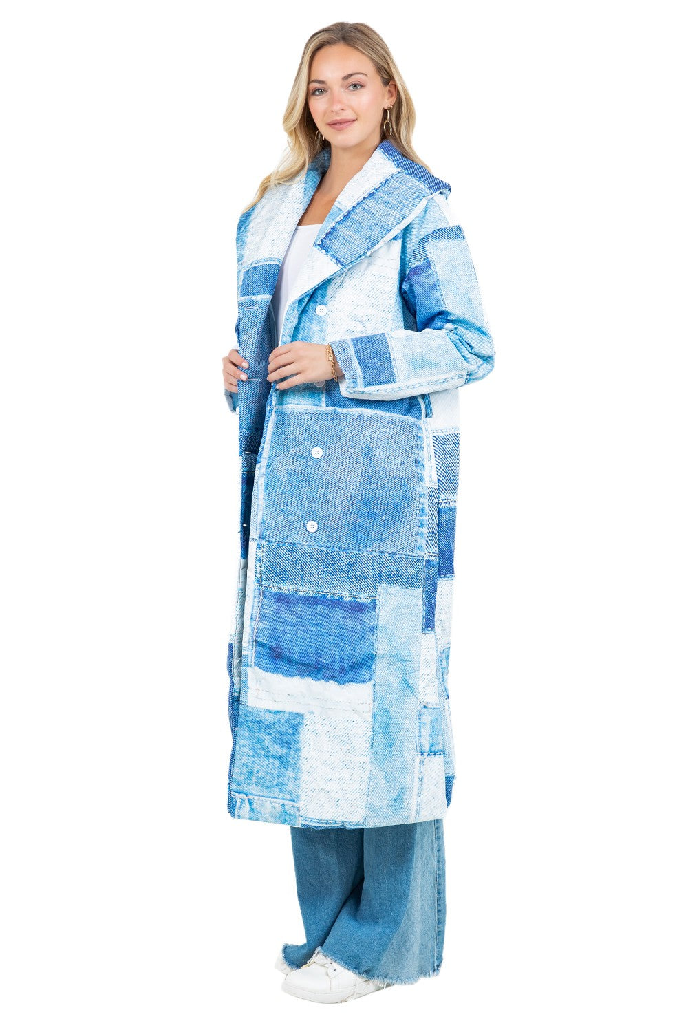 Blueprint Belle Patchwork Puffer Coat