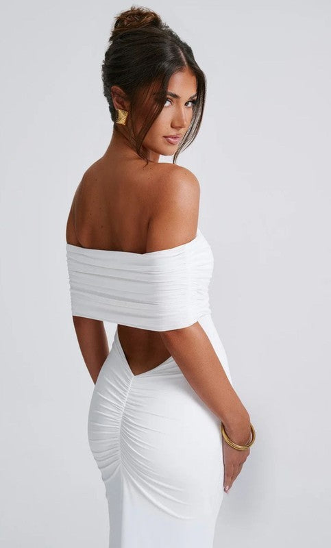 Elevated Muse Off-Shoulder Maxi Dress