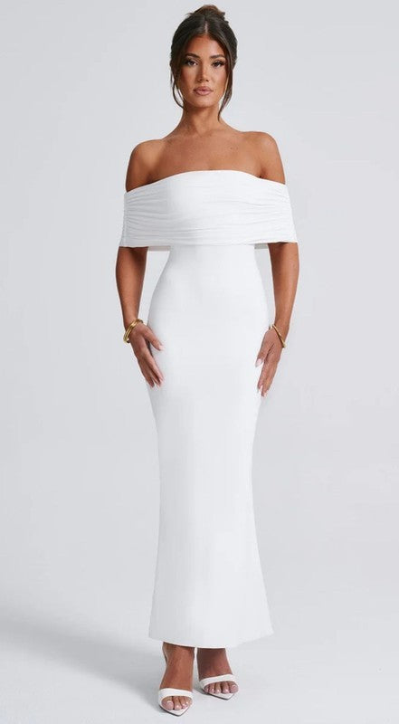 Elevated Muse Off-Shoulder Maxi Dress