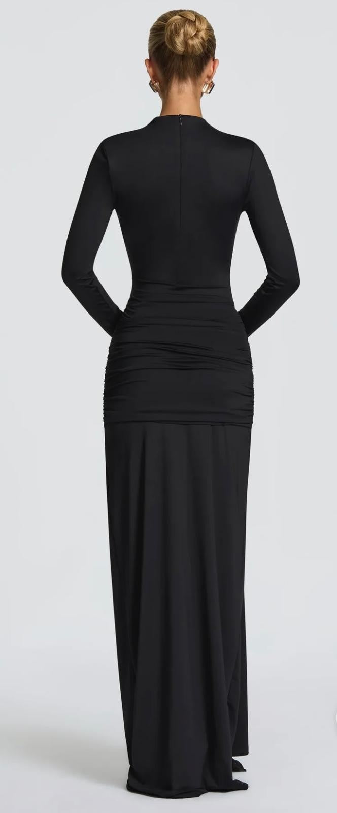 Sculpted Angle Tie Maxi Dress