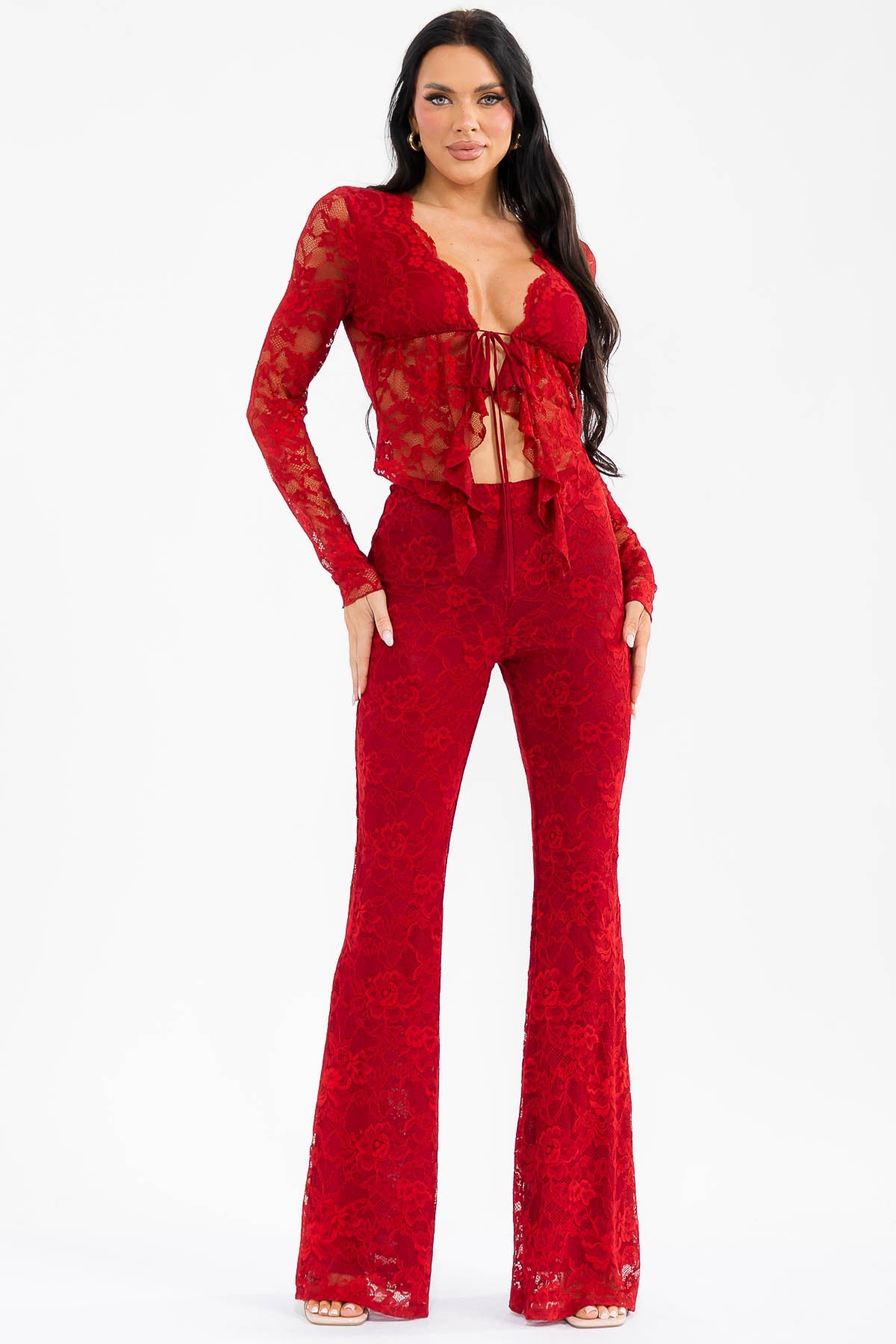 Lace Desire Flare Set
