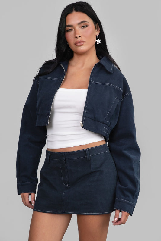Edge Line Cropped Street Jacket