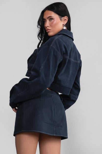 Edge Line Cropped Street Jacket
