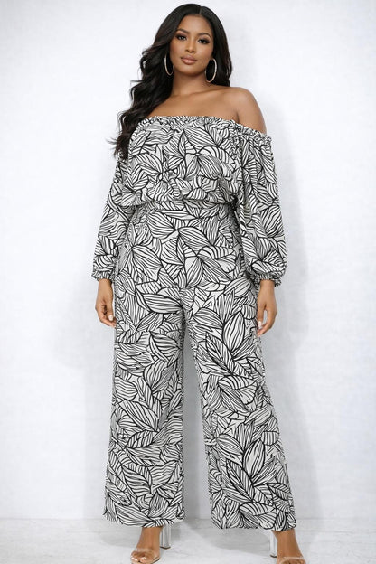 Palm Luxe Wide-Leg Pants – Curve